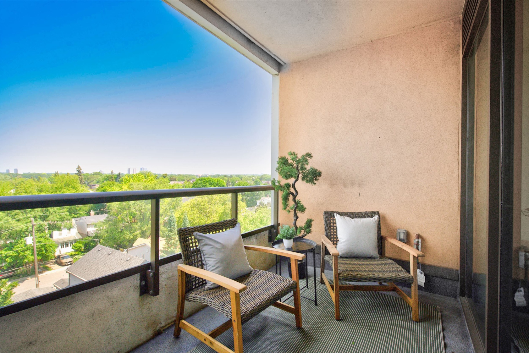 Private balcony with treetop views